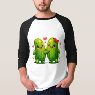 T-shirt couple de cornichons mignons drôles Kawaii