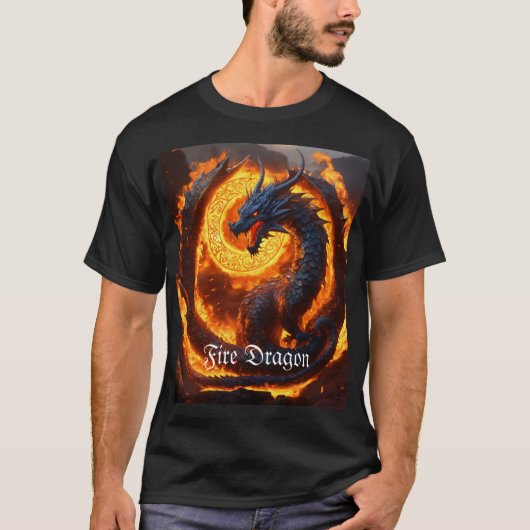 T-shirt Couple de dragon de feu (Devant)