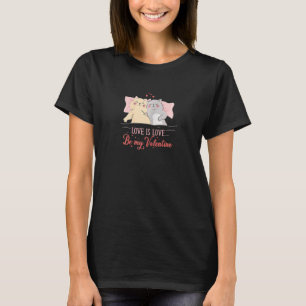 T-shirt Couple de femmes au chat  L'amour est l'amour  Sai