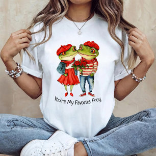 T-shirt Couple de grenouilles mignonnes