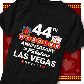 T-shirt Couple de mariage 44ème anniversaire Fabuleux Las