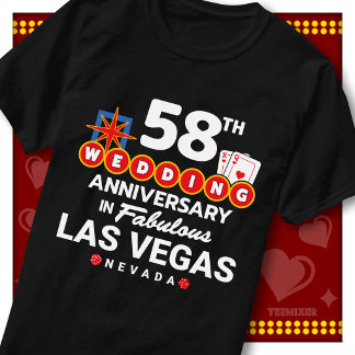 T-shirt Couple de mariage 58ème anniversaire Fabuleux Las