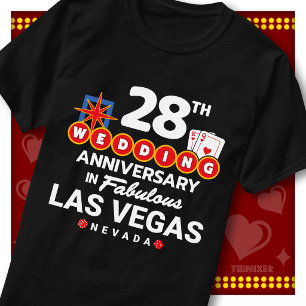 T-shirt Couple de mariage du 28e anniversaire de la fabule