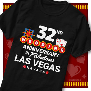 T-shirt Couple de mariage du 32e anniversaire de la fabule