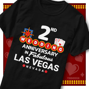 T-shirt Couple de mariage pour le 2ème anniversaire de la