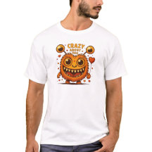 T-shirt couple de monstre orange drôle