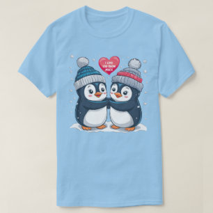 T-shirt Couple de pingouin