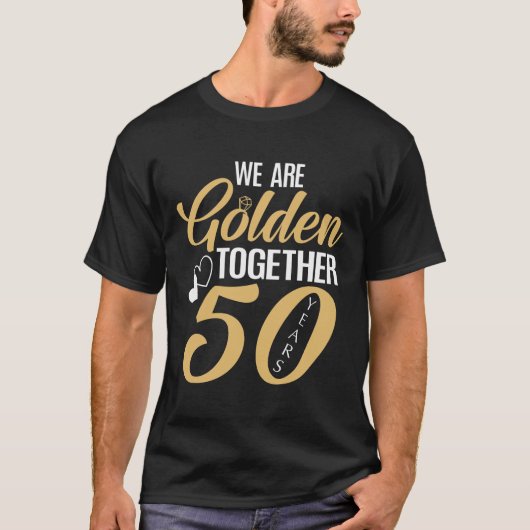 T-shirt Couple d'or 50 ans 50e Mariage (Devant)