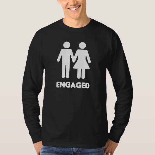 T-shirt Couple engagé (Silhouette blanche) (Devant)
