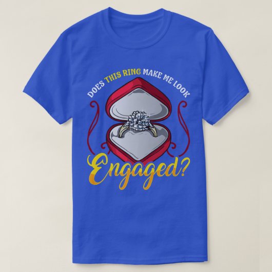 T-shirt Couple Engagement Party Fiancee Ring Wedding Engag (Design devant)