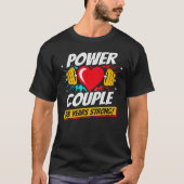 T-shirt Couple Fitness 33e anniversaire 33 ans fort (Devant)