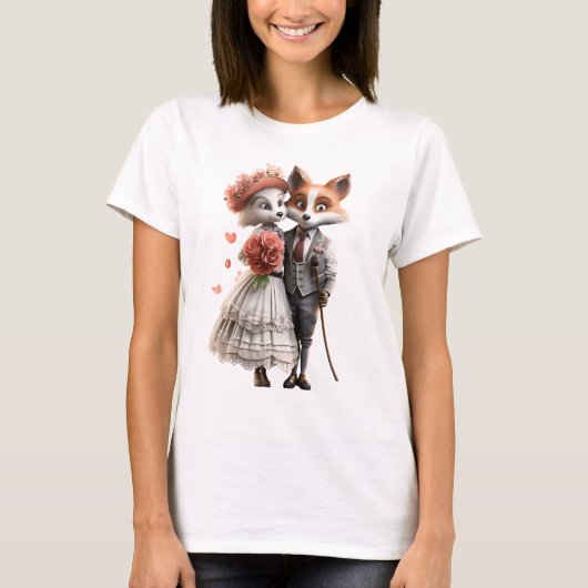 T-shirt Couple Foxy (Devant)