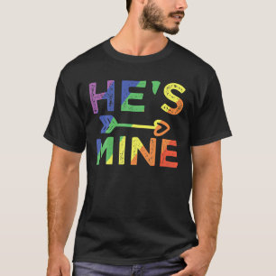 T-shirt Couple Gay Homme Associant Il est à moi Fierté LGB