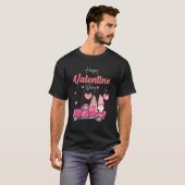 T-shirt Couple Gnomes Heureuse Sainte-Valentin Camion Gnom (Devant entier)