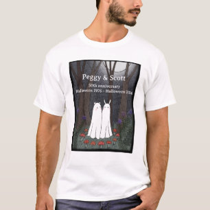 T-shirt Couple gothique Halloween personnalisé pour annive