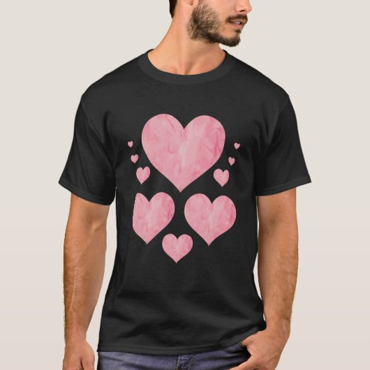T-shirt Couple Hearts Love Valentines Day  5 (Devant)