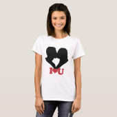 T-shirt Couple Kissing avec ♥ U (Devant entier)