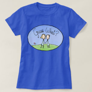 T-shirt Couple Lesbienne mignonne Devinez quoi