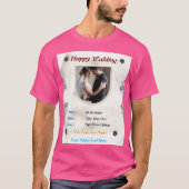 T-shirt Couple Mariage avec Texte Image (Devant)