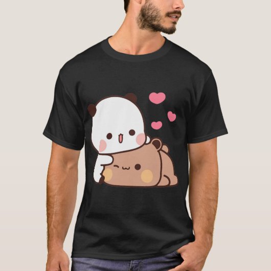 T-shirt Couple Ours Panda Et Brownie(5) (Devant)