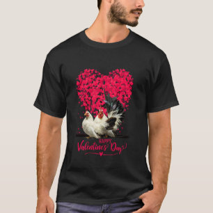 T-shirt Couple Poule Sur Arbre Coeur Saint-Valentin Hommes