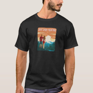T-shirt Couple Randonnée Forêt Great Smoky Mountains Natio