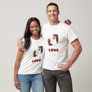 T-shirt couple romantique