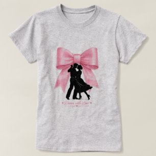 T-Shirt Couple Romantique Danse avec Amour Ruban R
