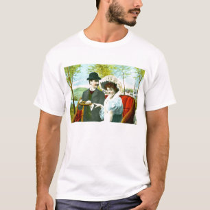 T-shirt Couple romantique en scène vintage