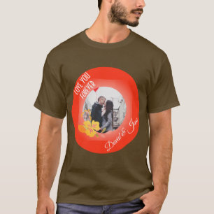 T-shirt Couple rouge Nom photo Cool Jour des Valentines mo
