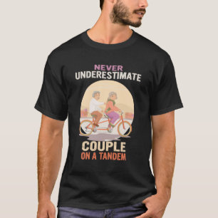 T-shirt Couple sur un tandem chemise à vélo - Deux personn