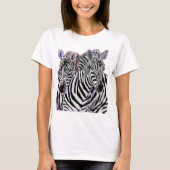 T-shirt couple Zebra (Devant)