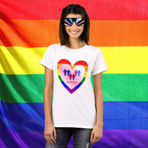 T-shirt Couples à l'intérieur de la All Love Pride Coeur