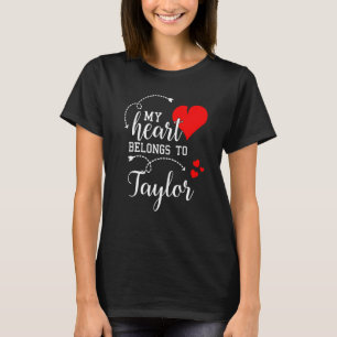 T-shirt Couples correspondant à mon cœur appartiennent à T