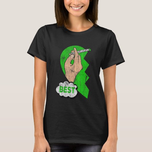 T-shirt Couples correspondant aux meilleurs bourgeons Weed (Devant)