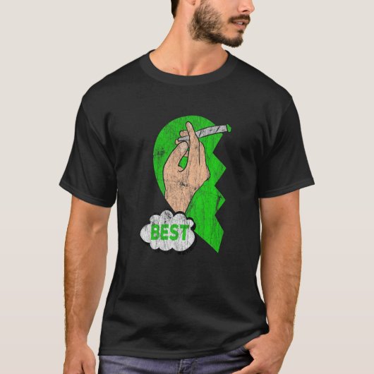 T-shirt Couples correspondant aux meilleurs bourgeons Weed (Devant)