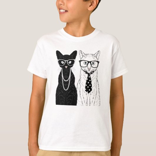 T-shirt Couples de chat (Devant)