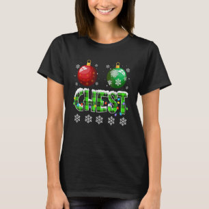 T-shirt Couples de châtaignes assortis Lumières de Noël No