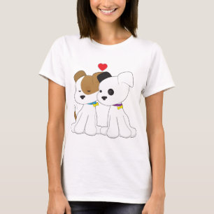 T-shirt Couples de chiot