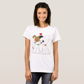 T-shirt Couples de chiot (Devant entier)