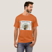 T-shirt Couples de mariage de mariage couleur orange Texas (Devant entier)
