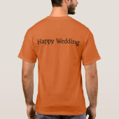 T-shirt Couples de mariage de mariage couleur orange Texas (Dos)