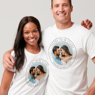 T-shirt Couples de photographies personnalisées et d'anniv