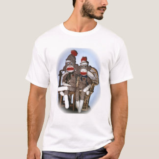 T-shirt Couples de singe de chaussette