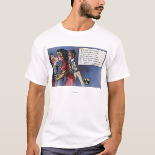 T-shirt Couples d'homme et de femme dans la lueur d'une