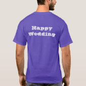 T-shirt Couples Mariage De Mariage Couleur Violet Super Be (Dos)