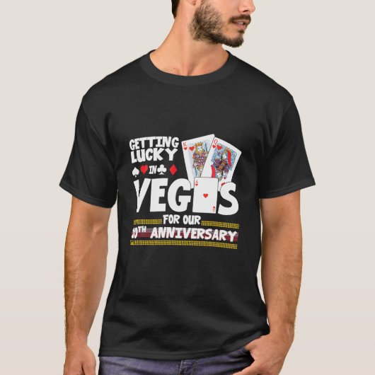 T-shirt Couples mariés 10 ans Vegas 10E Mariage Annive (Devant)