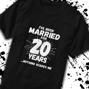 T-shirt Couples mariés 20 ans drôle 20e anniversaire