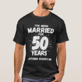 T-shirt Couples Mariés 50 Ans - Funny 50E Mariage Anni (Devant)
