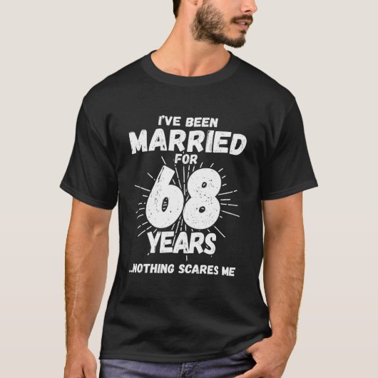 T-shirt Couples Mariés 68 Ans - Drôle 68e Anniversaire de (Devant)